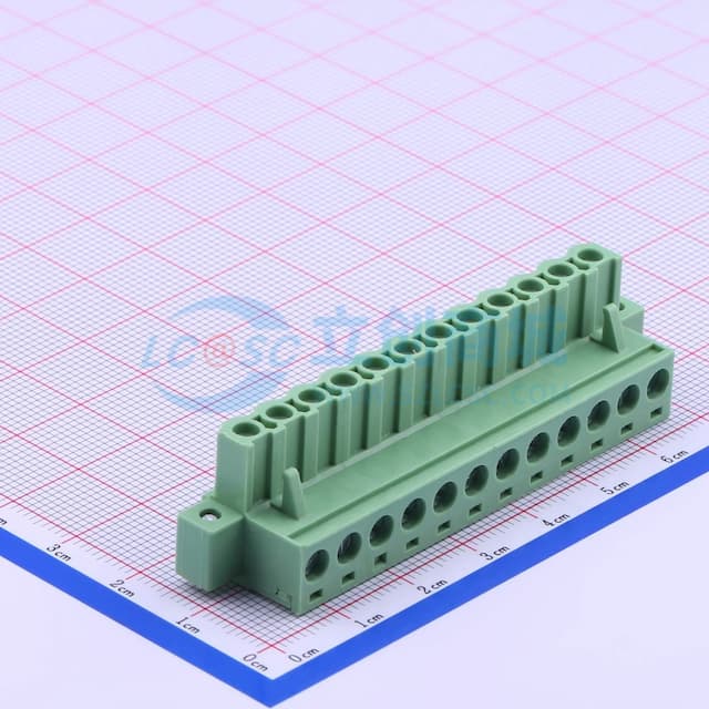 螺丝固定 1x12P 5.08mm 排数:1 每排P数:12实物图