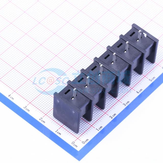 9.5mm 1x6P 直插 中脚 排数:1 每排P数:6 【栅栏】实物图