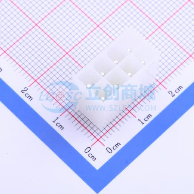 2x4P 间距:4.2mm 直插 系列:Mini-Fit(MX 4.2) 【插件】实物图