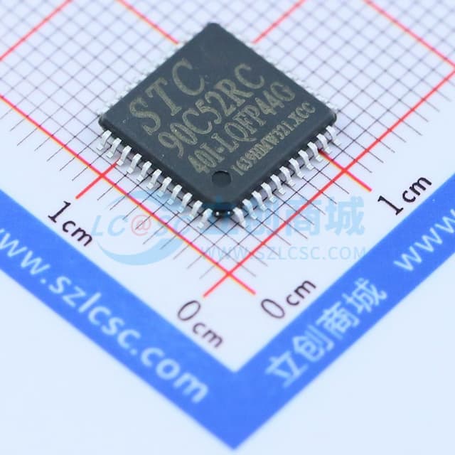 停产 STC90C52RC-40I-LQFP44实物图