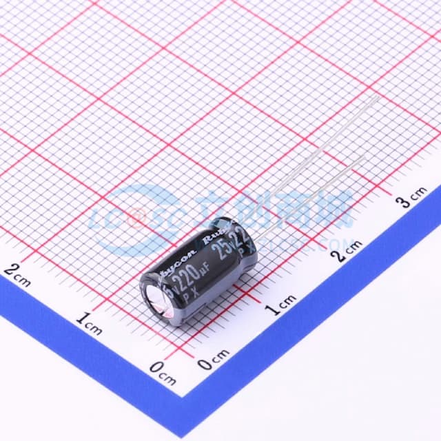 220uF ±20% 25V 【引线】实物图