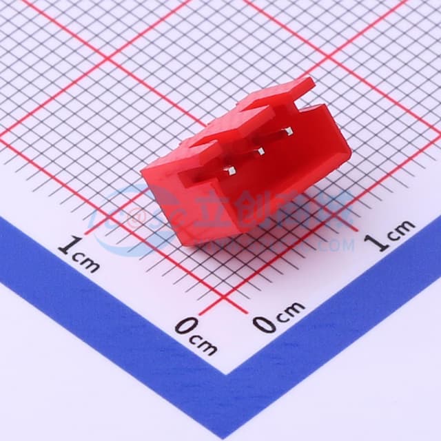 红色 1x3P 间距:2.5mm 直插 系列:XH【插件】实物图