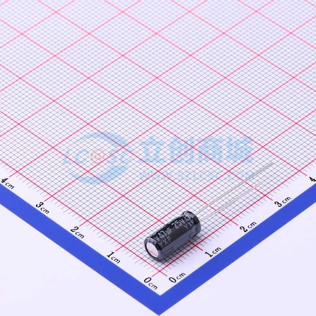 47uF ±20% 25V 【引线】实物图