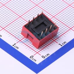 间距2.54mm 平拨,凸起式 4位拨码开关 【拨码】缩略图