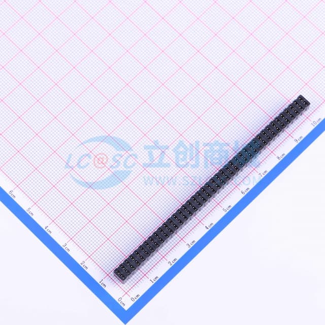 黑色 间距:2.54mm 2x40P 直插【排针】实物图