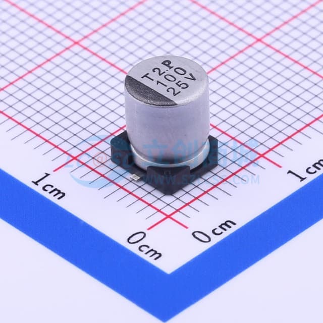 100uF ±20% 25V实物图