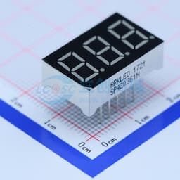 3位0.36英寸红色数码管 共阴极 【插件】缩略图
