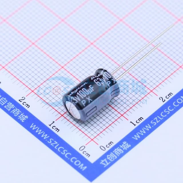 100uF ±20% 63V 【插件】实物图