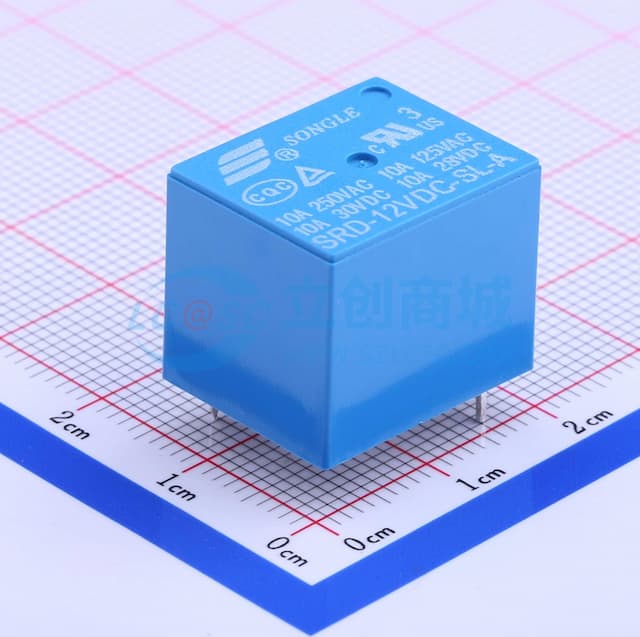 蓝色 SRD-12VDC-SL-A【继电】实物图