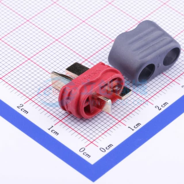 【焊接辅料】AMASS(艾迈斯)带护套T插 防滑公头 AM-1015E-M 两件套实物图