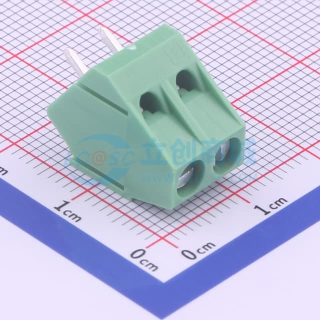 5.08mm 1x2P 排数:1 每排P数:2 直插 【螺钉】实物图