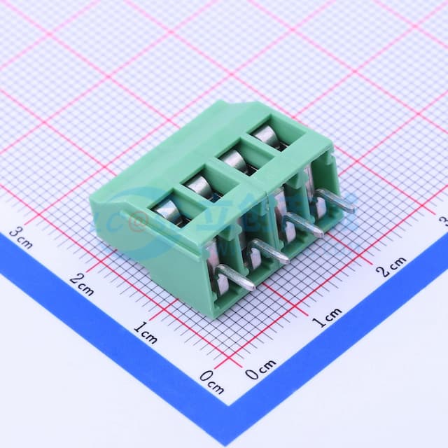 5.08mm 1x4P 排数:1 每排P数:4 直插 【螺钉】实物图