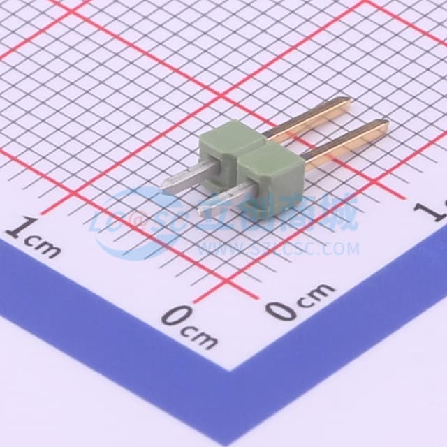 1x2P 间距:2.54mm 直插 【排针】实物图