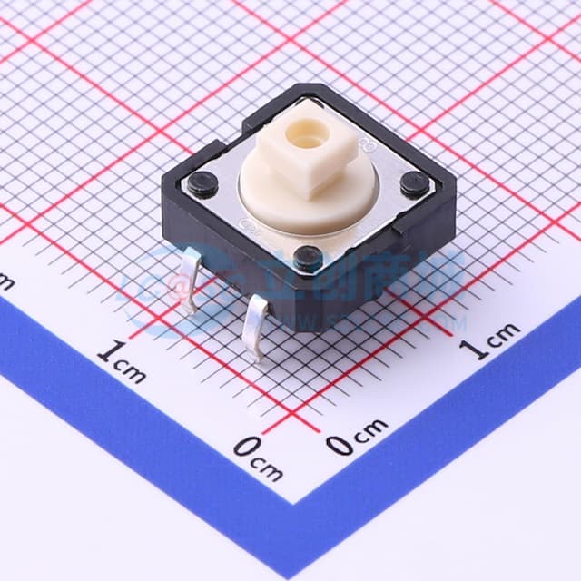 12*12*7.3mm 直插 轻触开关 【轻触】实物图