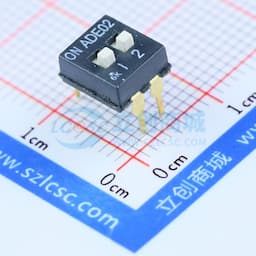 拨码开关 2位 脚距2.54mm 【拨码】缩略图