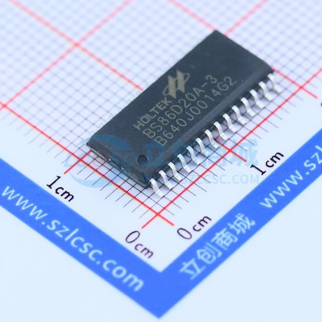 带LED/LCD驱动功能A/D型触控键Flash单片机实物图