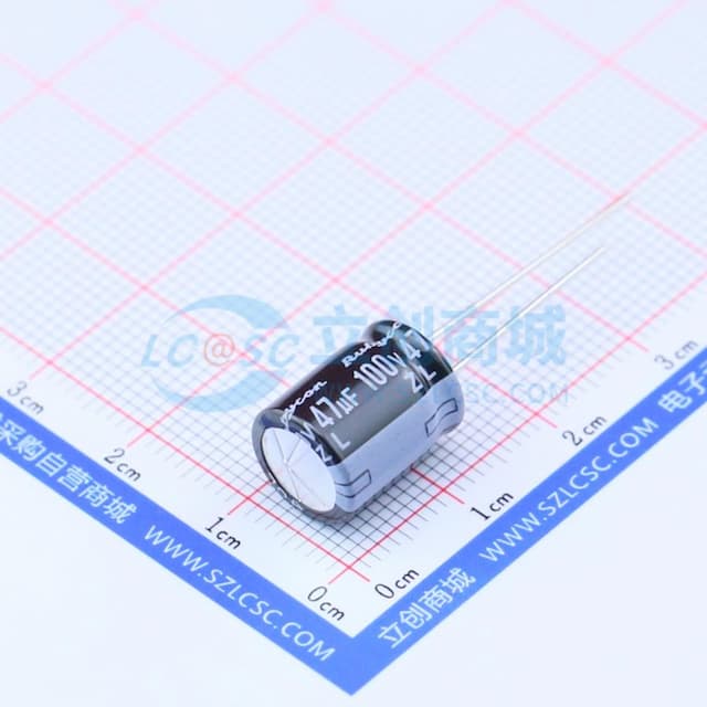 停产 47uF ±20% 100V【引线】实物图