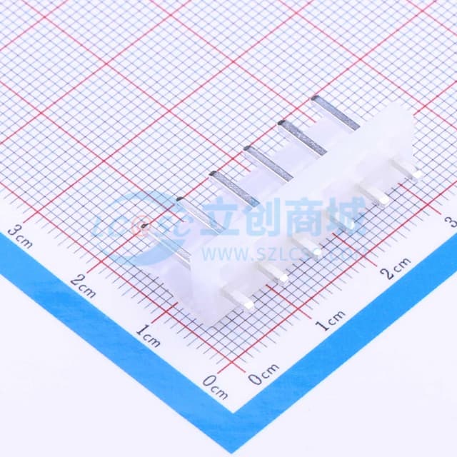1x6P 间距:5.08mm 直插 系列:CH 【插件】实物图