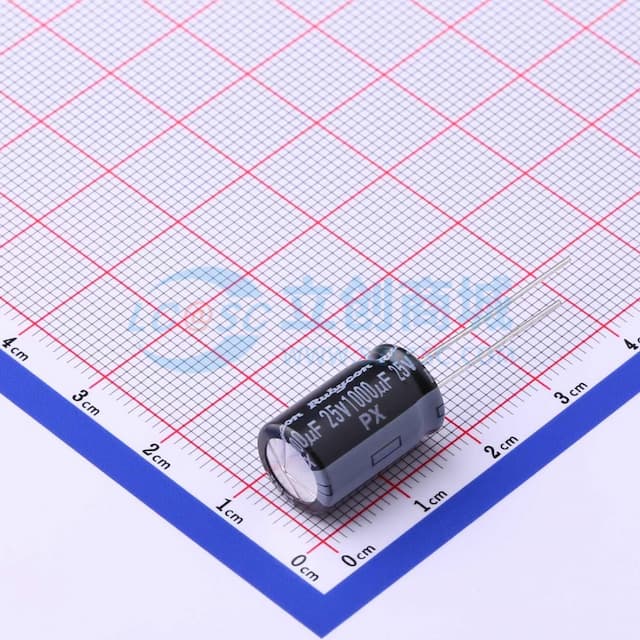 1000uF ±20% 25V 【引线】实物图