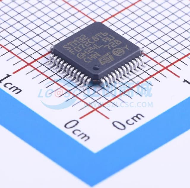主流ARM Cortex-M0 USB系列MCU，具有64 KB Flash、48 MHz CPU、USB、CAN和CEC功能实物图