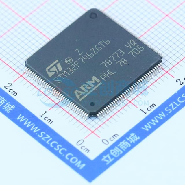 带DSP和FPU的高性能ARM Cortex-M7 MCU，具有1 MB Flash、216 MHz CPU、ART加速器、一级缓存、SDRAM和TFT实物图