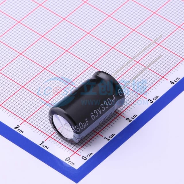 330uF ±20% 63V 【插件】实物图