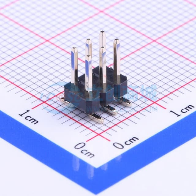 2x3P 间距:2.54mm 方针 立贴实物图