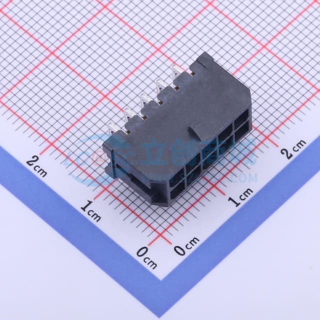 2x5P 间距:3mm 弯插 系列:Micro-Fit(MX 3.0) 【插件】实物图