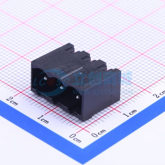 1x3P 5.08mm 排数:1 每排P数:3 【插拔】实物图