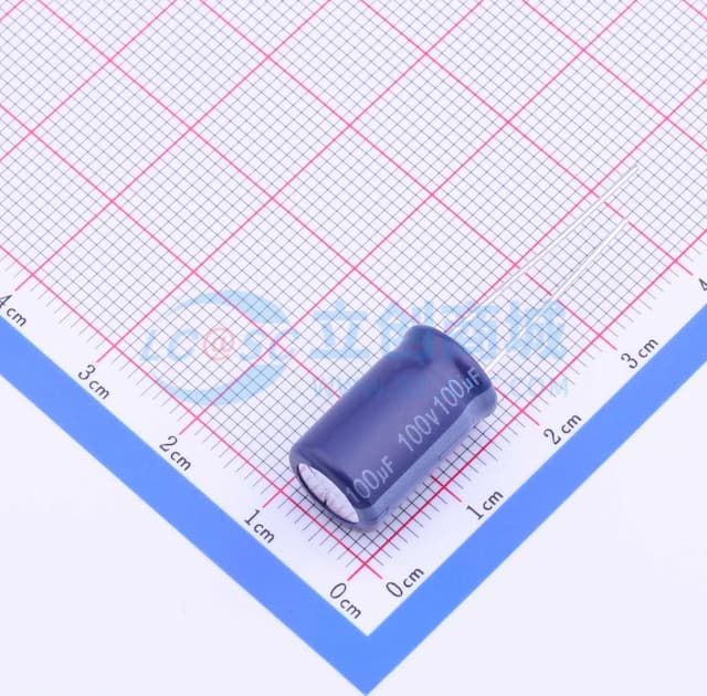 100uF ±20% 100V 【引线】实物图