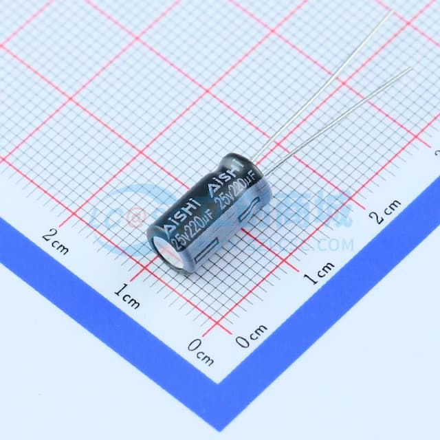 220uF ±20% 25V 【引线】实物图