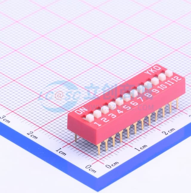 YJB-12HG2  红色 【拨码】实物图