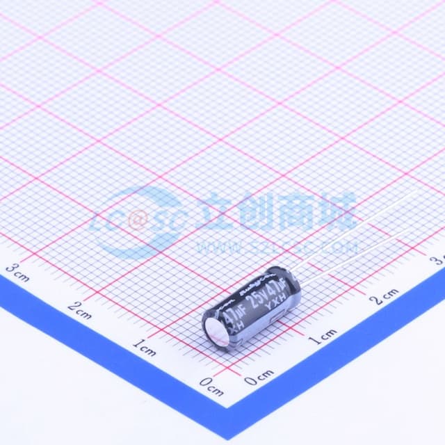 47uF ±20% 25V 【引线】实物图