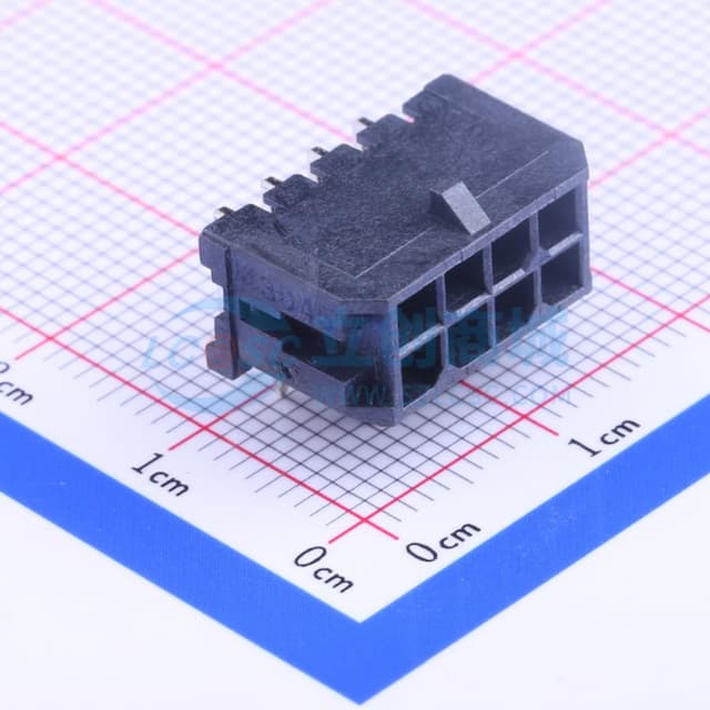 2x4P 间距:3mm 弯插 系列:Micro-Fit(MX 3.0) 【插件】实物图