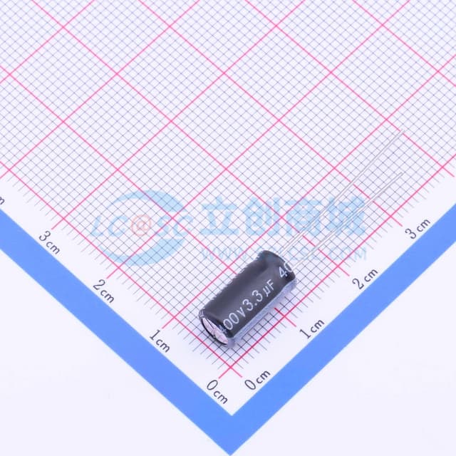 3.3uF ±20% 400V 【引线】实物图