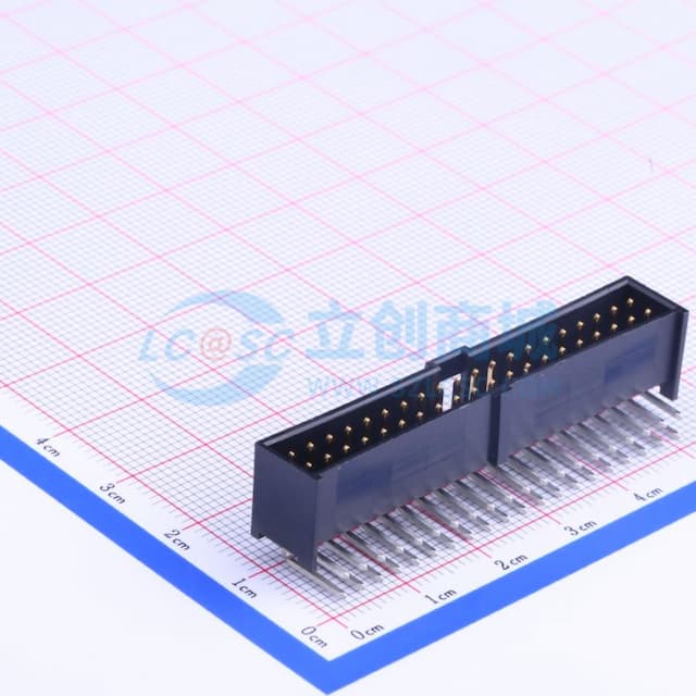 2x20P 间距:2.54mm 弯插 【插件】实物图