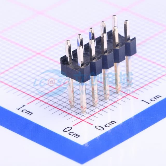 2x5P 间距:2.54mm 方针 直插 【排针】实物图