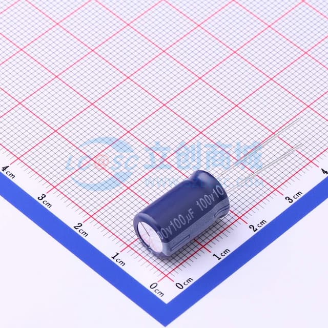 100uF ±20% 100V 【引线】实物图