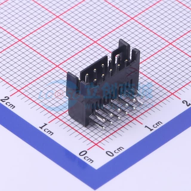 2x6P 间距:2mm 弯插【插件】实物图