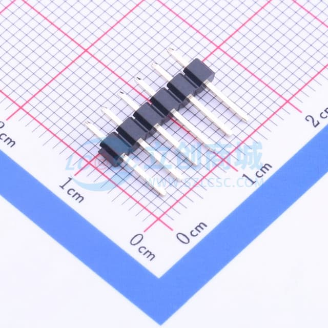 1x6P 间距:2.54mm 方针 直插 【排针】实物图