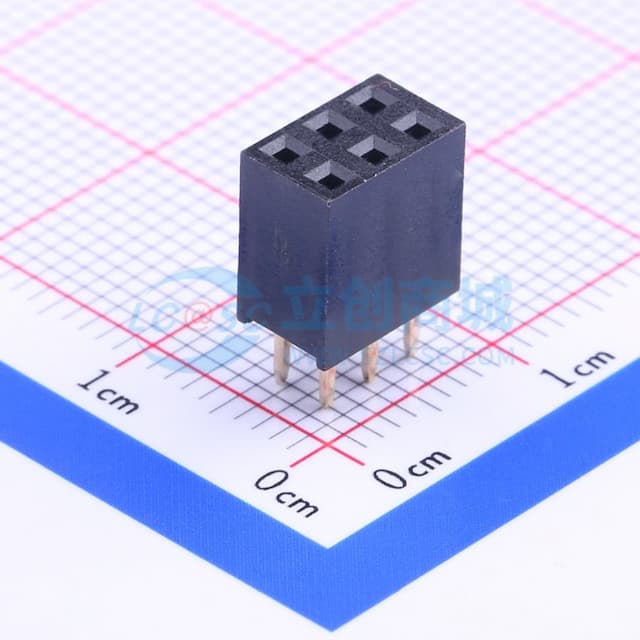 【插件】间距:2.54mm 2x3P 直插实物图