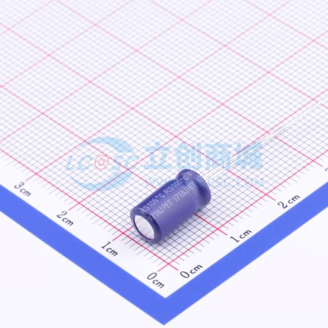 100uF ±20% 25V 【引线】实物图