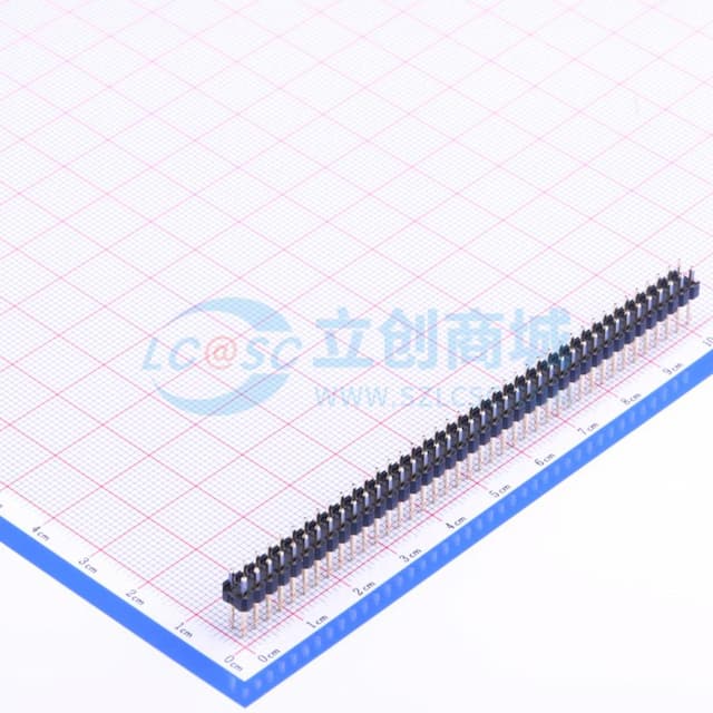 2x40P 间距:2.54mm 方针 直插 【插件】实物图