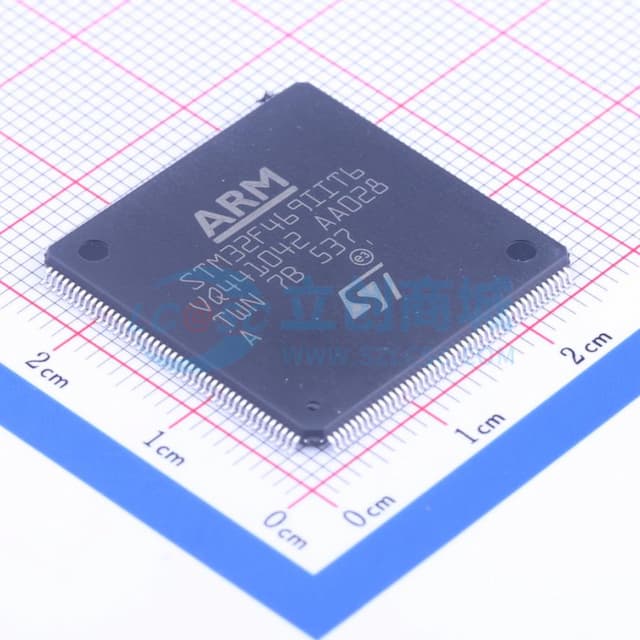 带DSP和FPU的高性能高级系列ARM Cortex-M4 MCU，具有2 MB Flash、180 MHz CPU、ART加速器、Chrom-ART加速器、TFT、带SDRAM的FMC、双QSPI、TFT和MIPI-DSI实物图