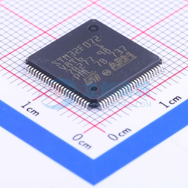主流ARM Cortex-M0 USB系列MCU，具有64 KB Flash、48 MHz CPU、USB、CAN和CEC功能实物图