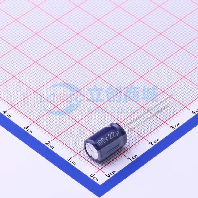22uF ±20% 100V 【插件】实物图