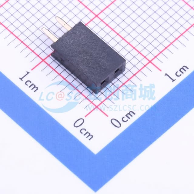 间距:2.54mm 1x2P 直插 【排针】实物图