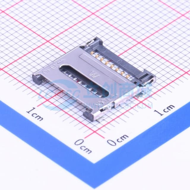 翻盖式 MicroSD卡(TF卡) 卡座实物图
