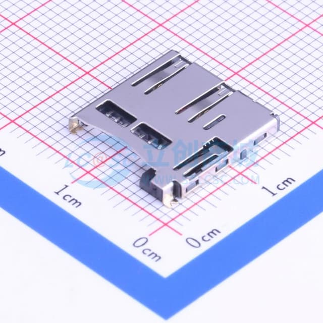 自弹式 MicroSD卡(TF卡) 卡座实物图