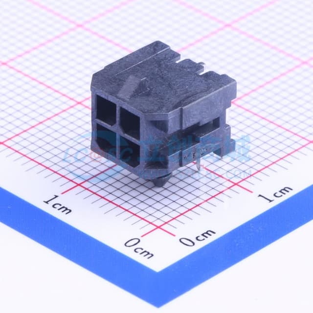 2x2P 间距:3mm 弯插 系列:Micro-Fit(MX 3.0) 【插件】实物图